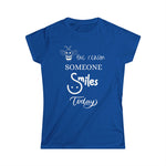 Bee the Reason Someone Smiles Today Women's Softstyle Motivational Tee