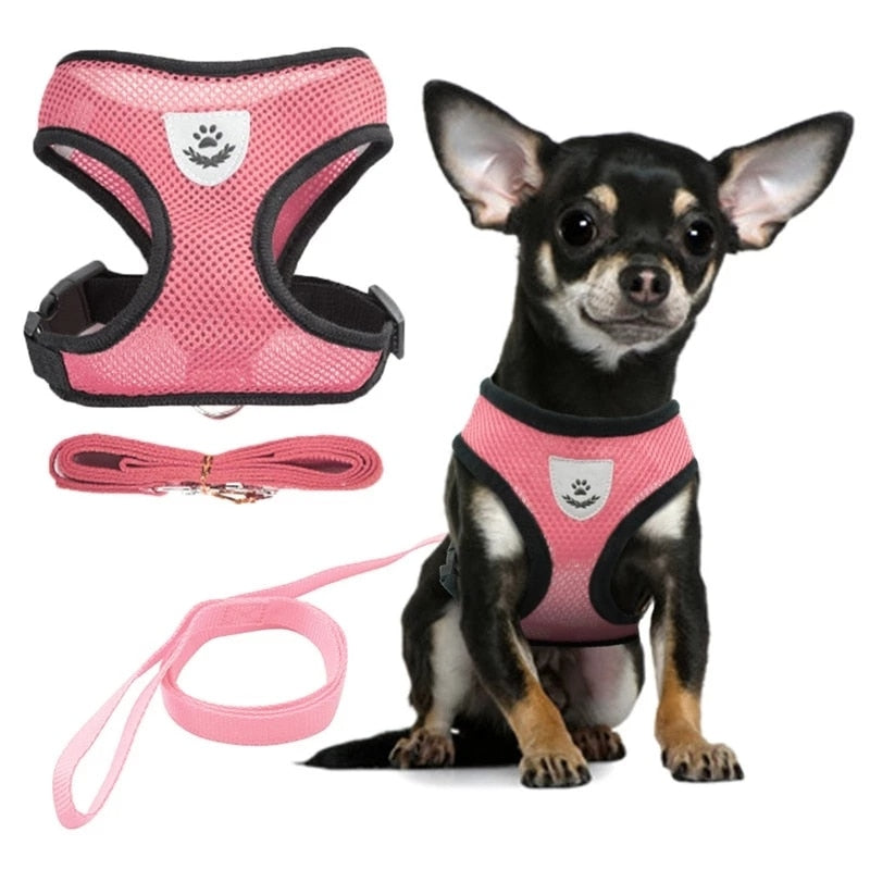 Cat Dog Harness Adjustable Vest Walking Lead Leash