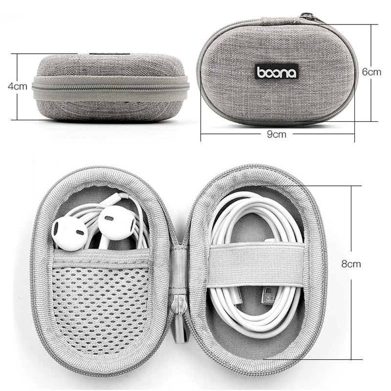 Small Oval Earphone Storage Bags