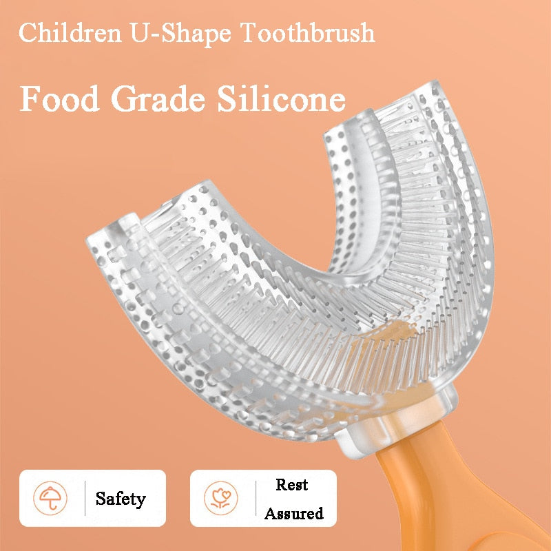 Baby Toothbrush Children 360 Degree U-shaped Child Toothbrush