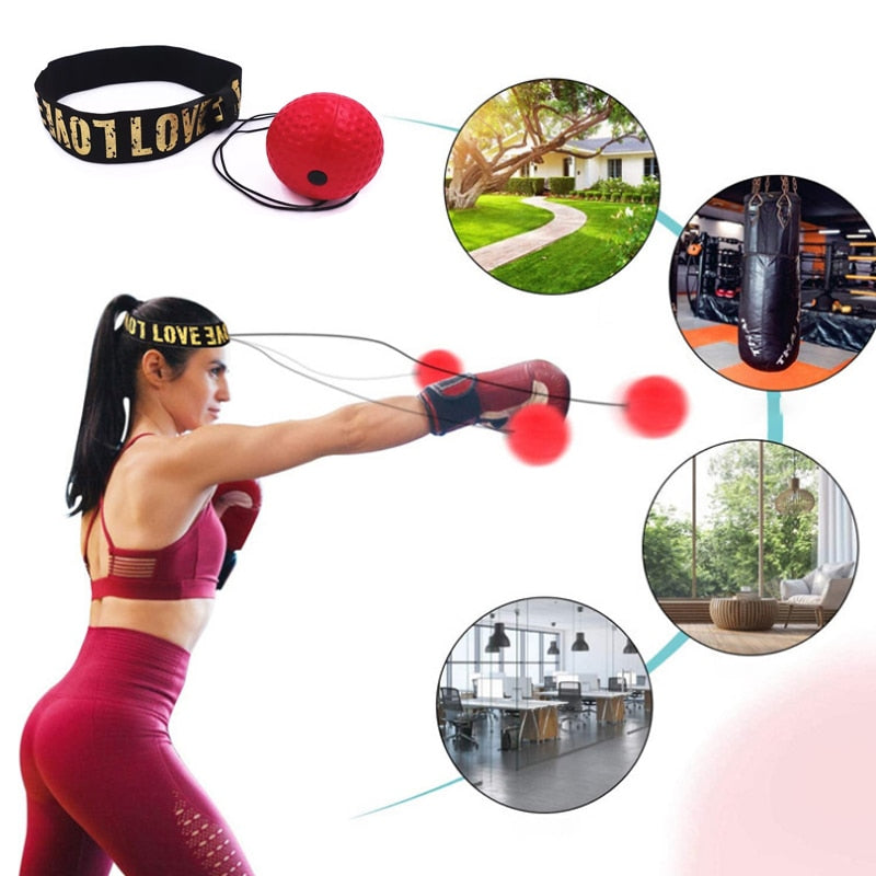 Boxing Speed Ball Head-mounted PU Punch Ball