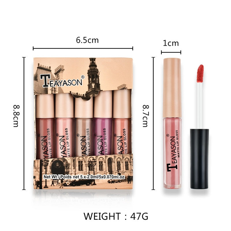 5Pcs Waterproof Lipstick Sexy Vampire Lip Stick