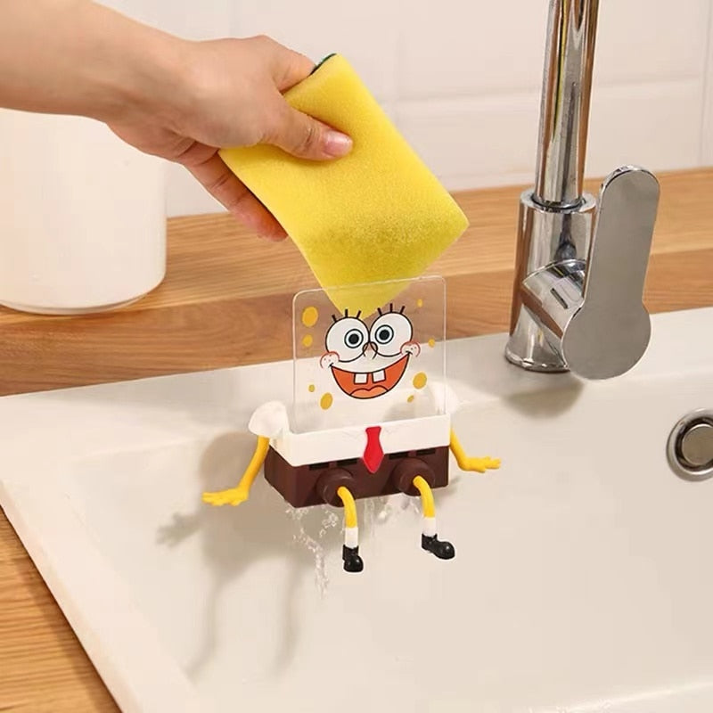 Kitchen Storage Cartoon Sponges Holder