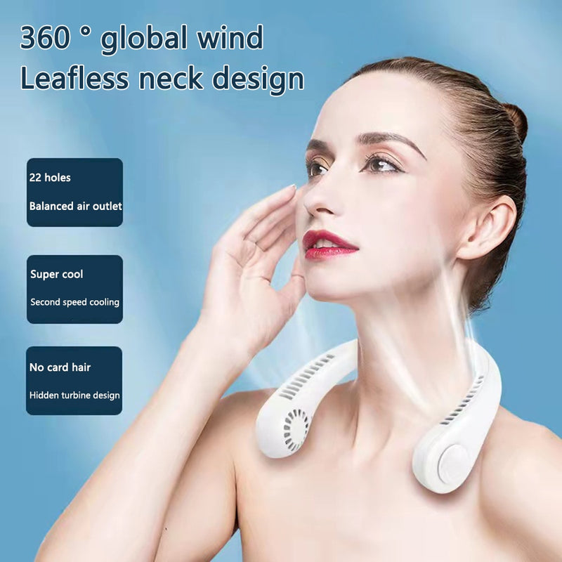 Portable Neck Mini Fan Electric Fan USB Rechargeable