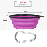 1000ml Large Collapsible Dog Pet Folding Silicone Bowl