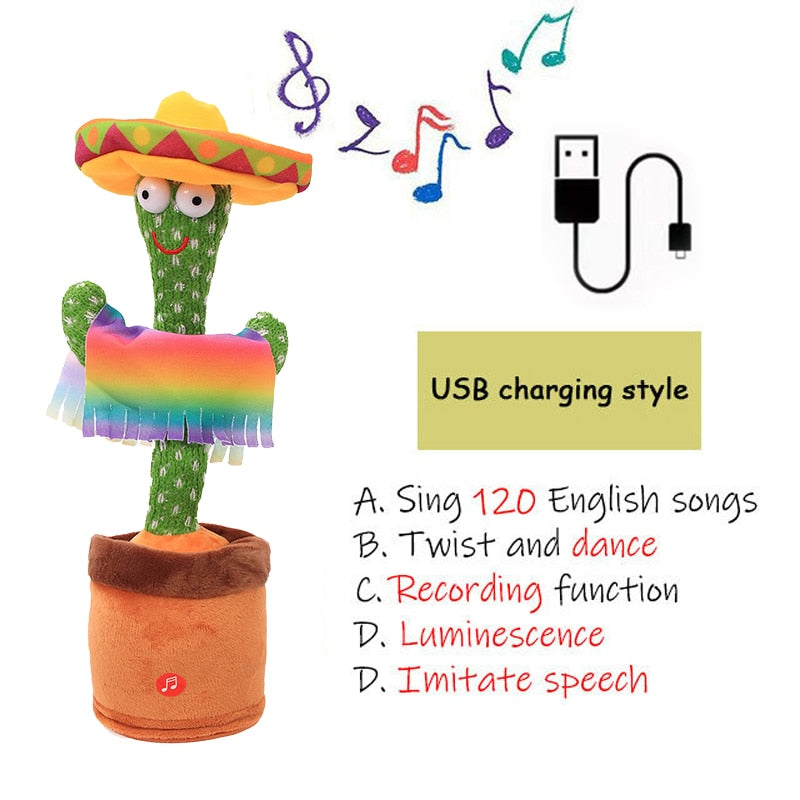 Birthday Present Dancing Cactus Electron Plush Toy