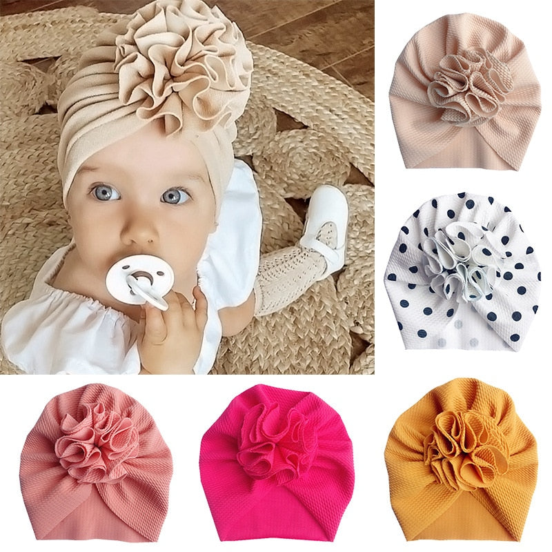 Cute Flower Baby Hat Toddler Turban Infant Head wraps