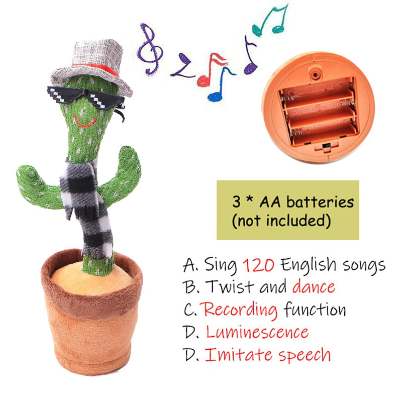 Birthday Present Dancing Cactus Electron Plush Toy