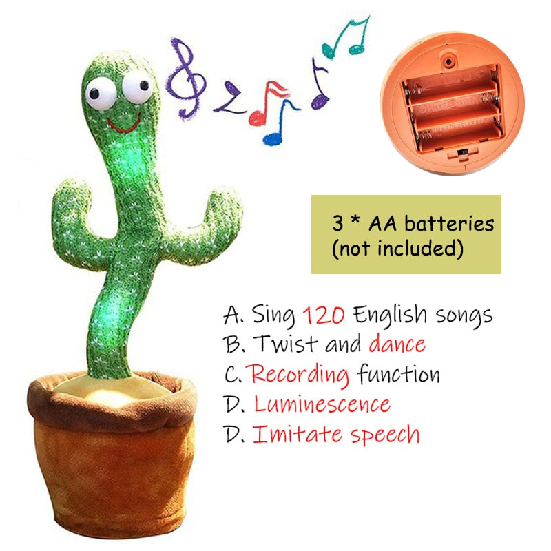 Birthday Present Dancing Cactus Electron Plush Toy