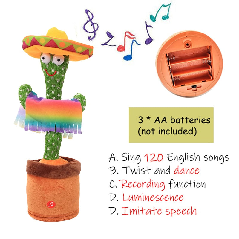 Birthday Present Dancing Cactus Electron Plush Toy