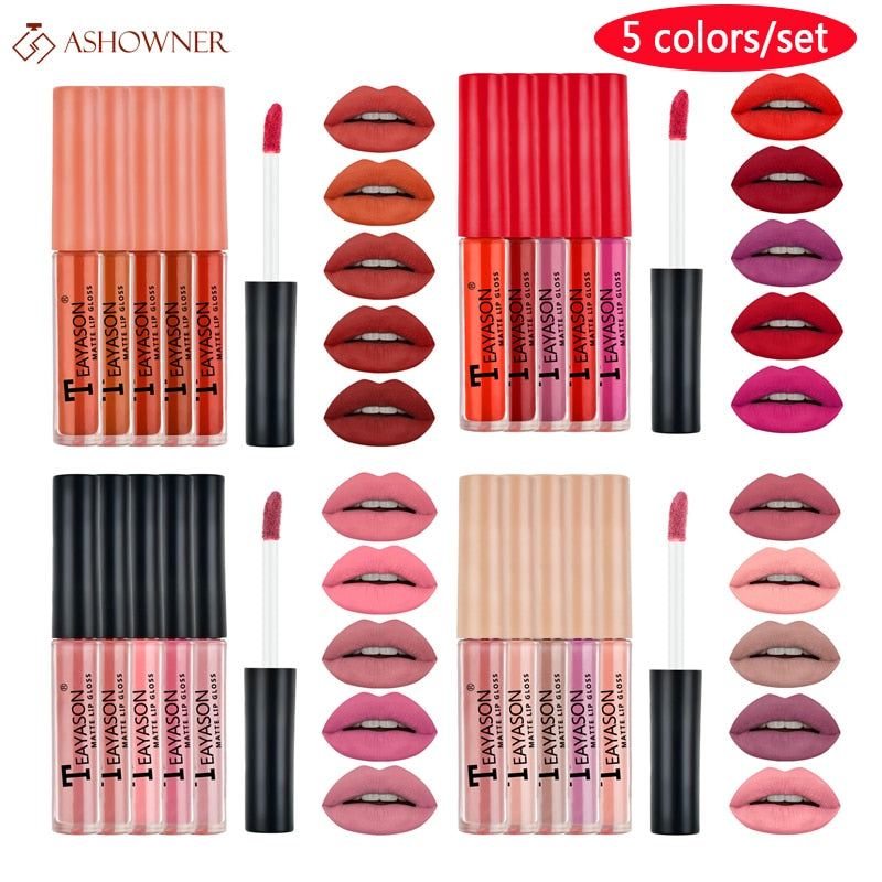 5Pcs Waterproof Lipstick Sexy Vampire Lip Stick