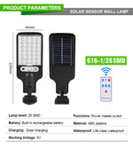 LED Solar Street Light 3 Mode PIR Motion Sensor Induction Wall Lamp