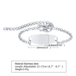 Custom Personalized Name Baby ID Bracelet